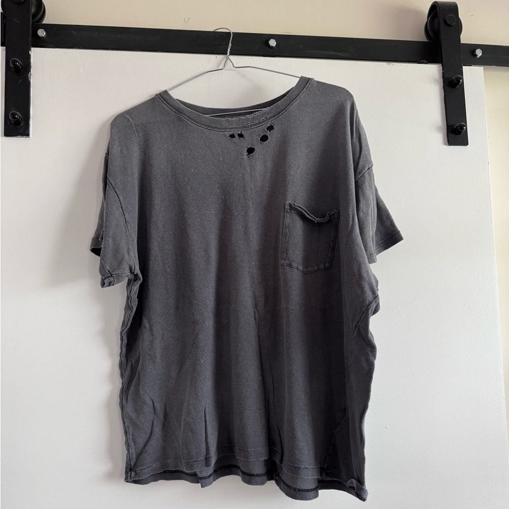 We The Free Gray Short Sleeve Tee